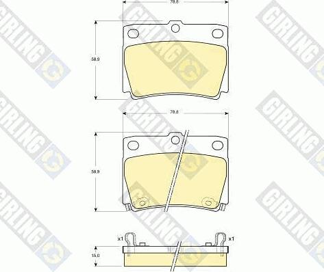 Girling 6132399 - Комплект спирачно феродо, дискови спирачки vvparts.bg