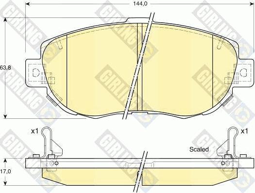 Girling 6132359 - Комплект спирачно феродо, дискови спирачки vvparts.bg