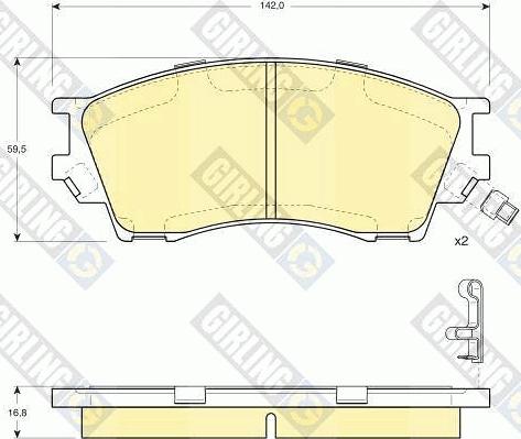 Girling 6132309 - Комплект спирачно феродо, дискови спирачки vvparts.bg