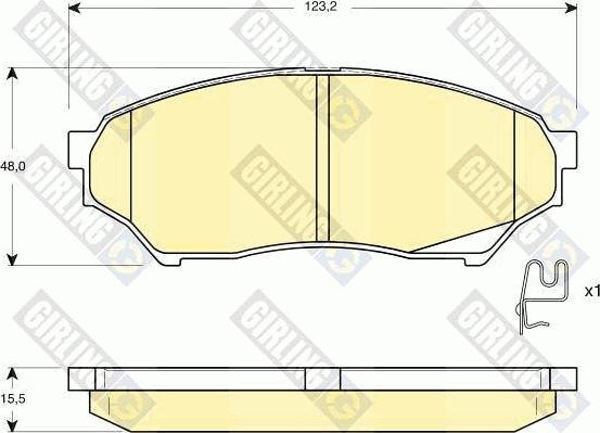 Girling 6132709 - Комплект спирачно феродо, дискови спирачки vvparts.bg