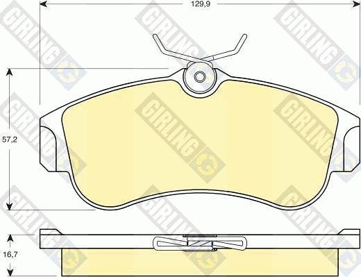 Girling 6132711 - Комплект спирачно феродо, дискови спирачки vvparts.bg