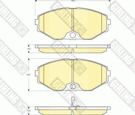 Girling 6132739 - Комплект спирачно феродо, дискови спирачки vvparts.bg