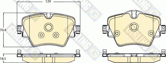 Girling 6120981 - Комплект спирачно феродо, дискови спирачки vvparts.bg