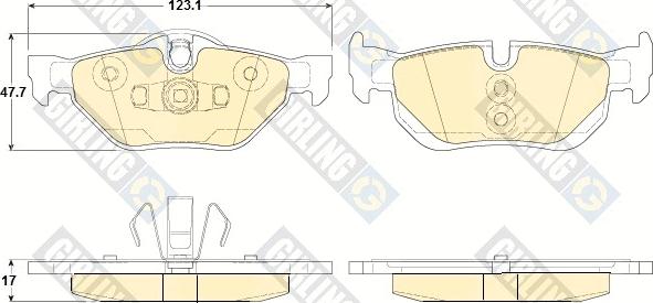 Girling 6120502 - Комплект спирачно феродо, дискови спирачки vvparts.bg