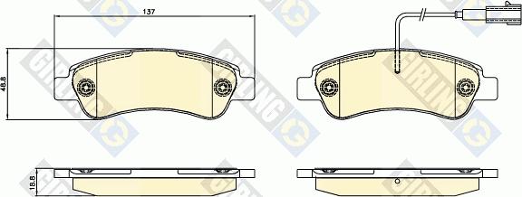 Girling 6120684 - Комплект спирачно феродо, дискови спирачки vvparts.bg