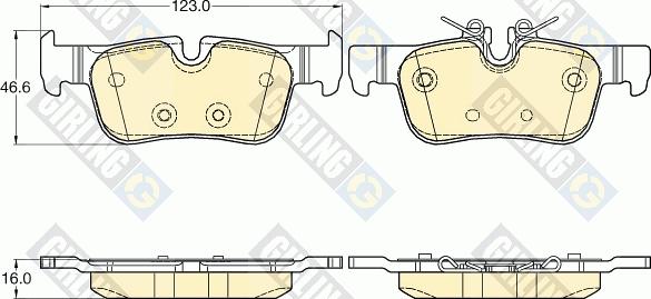 Girling 6120632 - Комплект спирачно феродо, дискови спирачки vvparts.bg