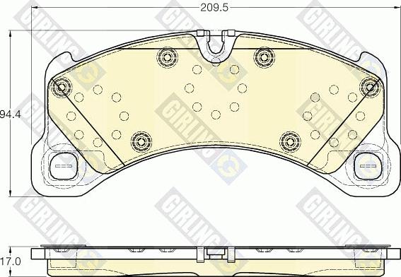 Girling 6120045 - Комплект спирачно феродо, дискови спирачки vvparts.bg