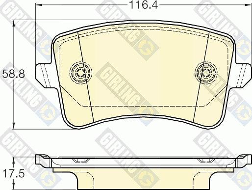 Girling 6120001 - Комплект спирачно феродо, дискови спирачки vvparts.bg