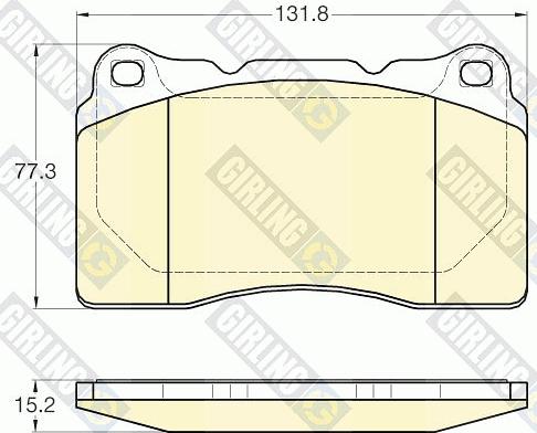 Girling 6120075 - Комплект спирачно феродо, дискови спирачки vvparts.bg