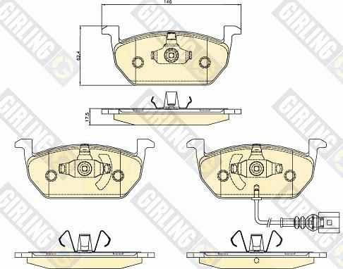 Girling 6120802 - Комплект спирачно феродо, дискови спирачки vvparts.bg