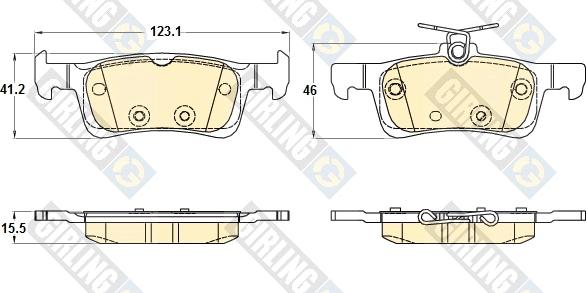 Girling 6120372 - Комплект спирачно феродо, дискови спирачки vvparts.bg