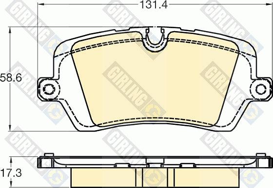 Girling 6120291 - Комплект спирачно феродо, дискови спирачки vvparts.bg