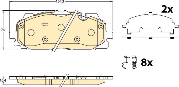 Girling 6121906 - Комплект спирачно феродо, дискови спирачки vvparts.bg