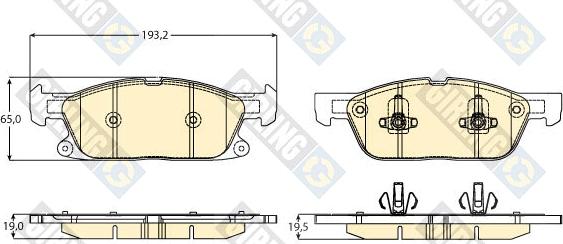 Girling 6121672 - Комплект спирачно феродо, дискови спирачки vvparts.bg