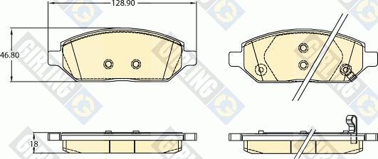 Girling 6121352 - Комплект спирачно феродо, дискови спирачки vvparts.bg