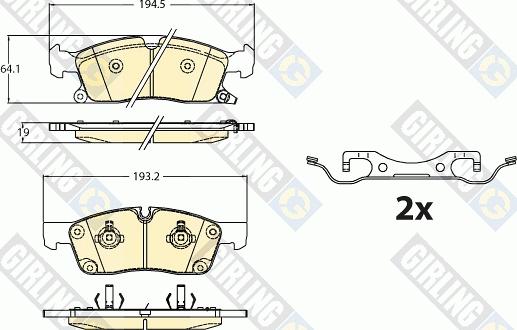 Girling 6121302 - Комплект спирачно феродо, дискови спирачки vvparts.bg