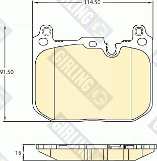 Girling 6121375 - Комплект спирачно феродо, дискови спирачки vvparts.bg