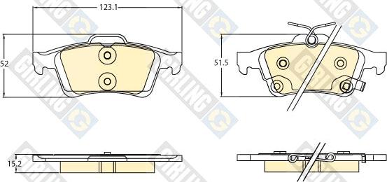 Girling 6121788 - Комплект спирачно феродо, дискови спирачки vvparts.bg