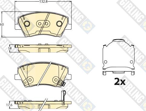 Girling 6122038 - Комплект спирачно феродо, дискови спирачки vvparts.bg