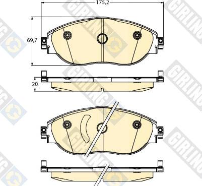 Girling 6122191 - Комплект спирачно феродо, дискови спирачки vvparts.bg