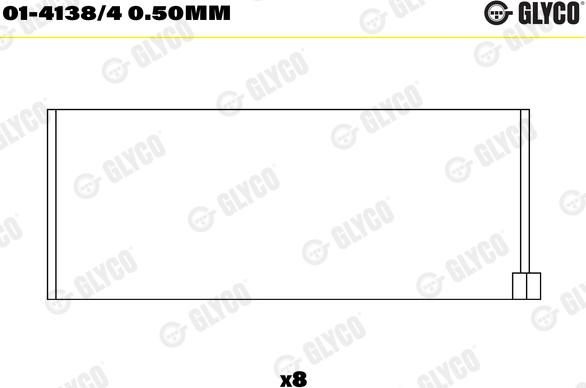 Glyco 01-4138/4 0.50mm - Биелен лагер vvparts.bg