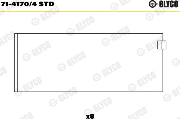 Glyco 71-4170/4 STD - Биелен лагер vvparts.bg