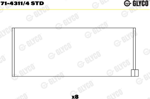 Glyco 71-4311/4 STD - Биелен лагер vvparts.bg