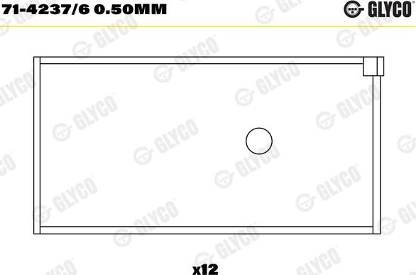 Glyco 71-4237/6 0.50mm - Биелен лагер vvparts.bg