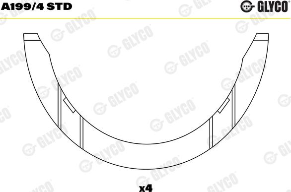 Glyco A199/4 STD - Дистанционна шайба, колянов вал vvparts.bg