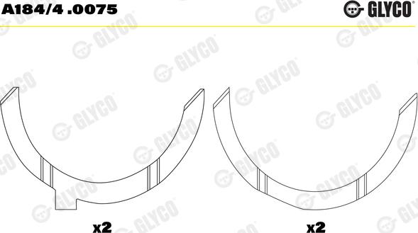 Glyco A184/4 .0075 - Дистанционна шайба, колянов вал vvparts.bg