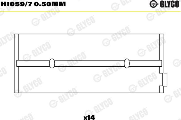 Glyco H1059/7 0.50mm - Лагер на коляновия вал vvparts.bg