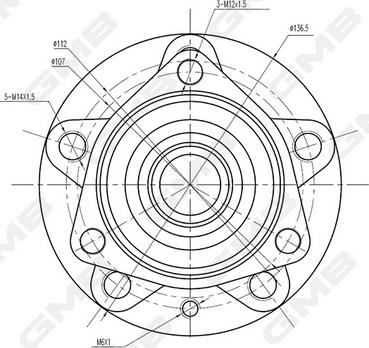 GMB GH35030M - Главина на колелото vvparts.bg