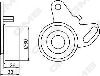 GMB GT10032 - Обтяжна ролка, ангренаж vvparts.bg