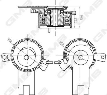 GMB GTB0850 - Обтяжна ролка, ангренаж vvparts.bg