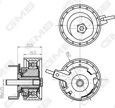 GMB GTB1060 - Обтяжна ролка, ангренаж vvparts.bg