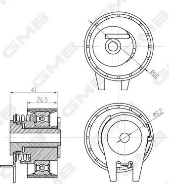 GMB GTB1120 - Обтяжна ролка, ангренаж vvparts.bg