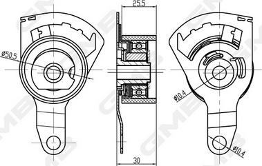 GMB GTB1300 - Обтяжна ролка, ангренаж vvparts.bg