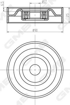 GMB GTC1490 - Паразитна / водеща ролка, зъбен ремък vvparts.bg