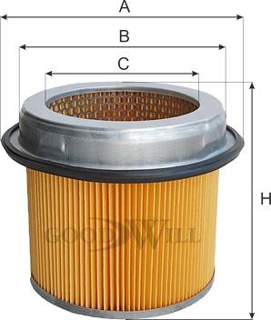 GoodWill AG 546 - Въздушен филтър vvparts.bg