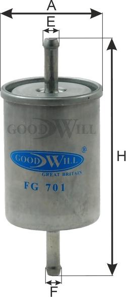 GoodWill FG 701 - Горивен филтър vvparts.bg