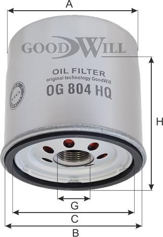 GoodWill OG 804 HQ - Маслен филтър vvparts.bg