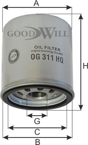 GoodWill OG 311 HQ - Маслен филтър vvparts.bg