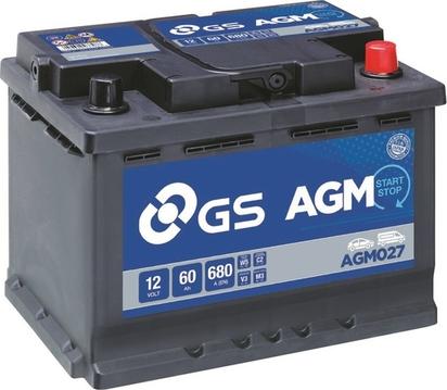 GS AGM027 - Стартов акумулатор vvparts.bg