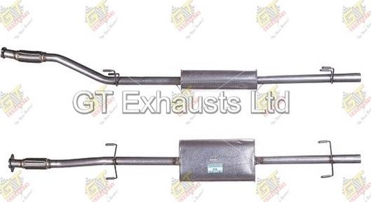 GT Exhausts GMZ348 - Средно гърне vvparts.bg