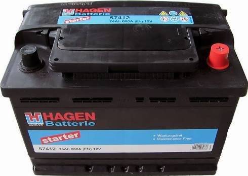 Hagen 57412 - Стартов акумулатор vvparts.bg