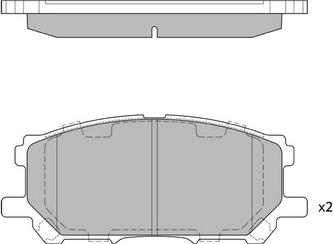 Hagen GP1456 - Комплект спирачно феродо, дискови спирачки vvparts.bg