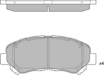 Mintex MDB82938 - Комплект спирачно феродо, дискови спирачки vvparts.bg