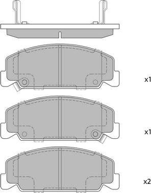 Hagen GP1427 - Комплект спирачно феродо, дискови спирачки vvparts.bg