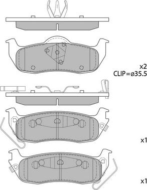 Hagen GP1512 - Комплект спирачно феродо, дискови спирачки vvparts.bg