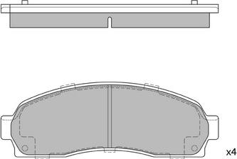 Hagen GP1369 - Комплект спирачно феродо, дискови спирачки vvparts.bg